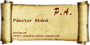 Pásztor Aténé névjegykártya